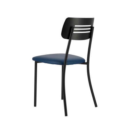 Chaise de cuisine en métal avec dossier strié - Miro