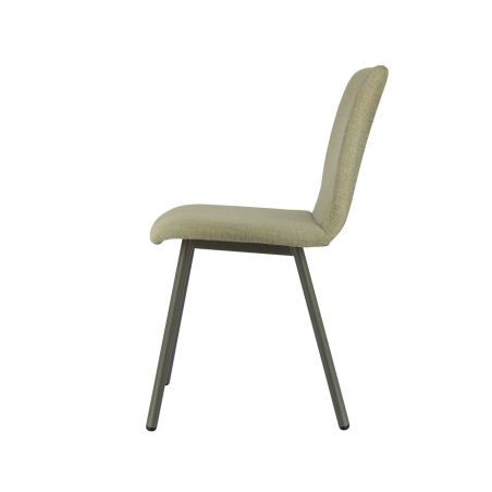 Chaise en tissu gris clair pour salle à manger - Pisa