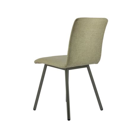 Chaise en tissu gris avec base robuste pour salle à manger - Pisa