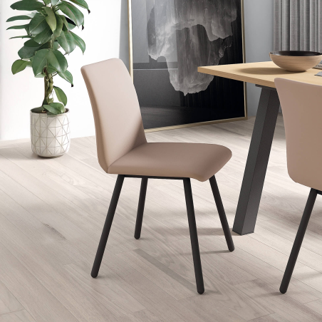 Chaise moderne en métal et synthétique - Pisa