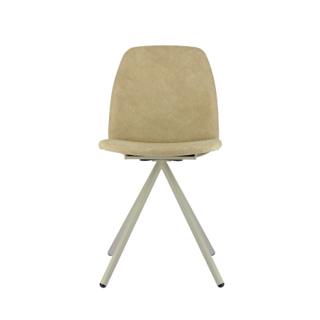 Chaise en métal et en assise en tissu - Fiona 2