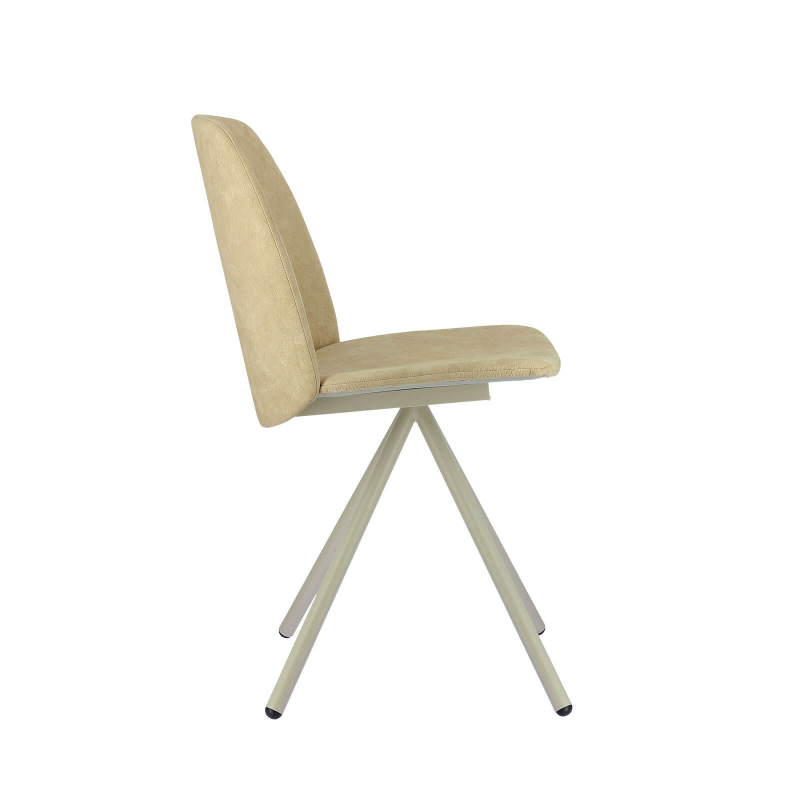 Chaise avec pieds en métal et assise en tissu - Fiona 2