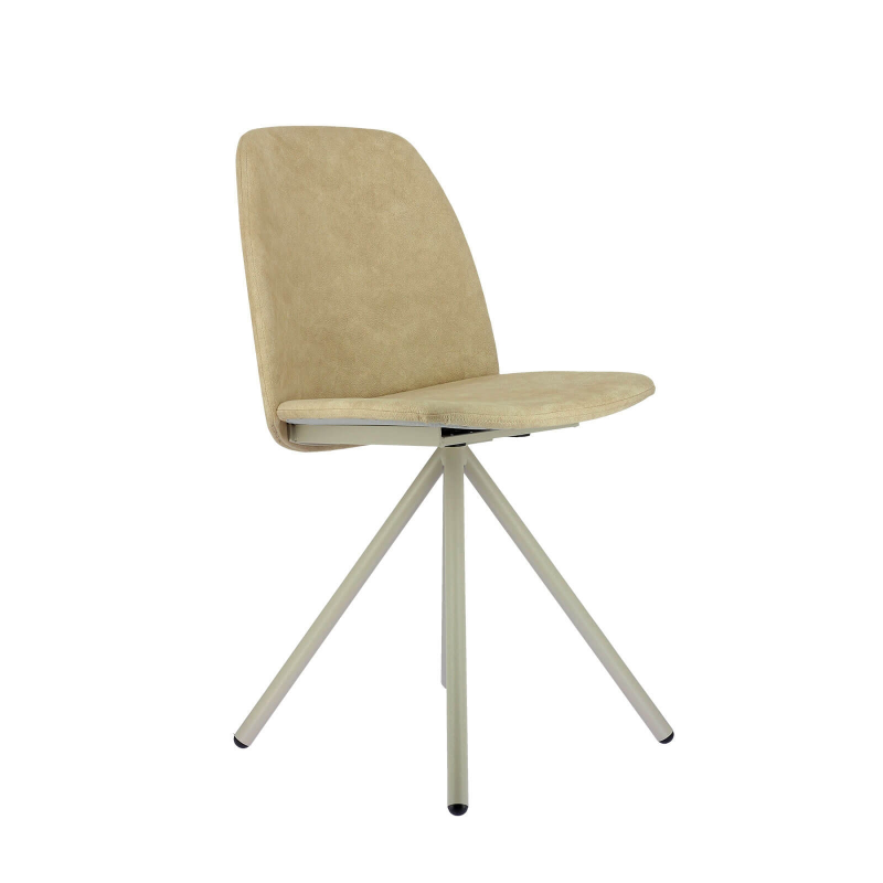 Chaise avec pieds en métal et revêtement en tissu - Fiona 2