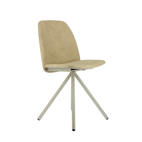 Chaise avec pieds en métal et revêtement en tissu - Fiona 2