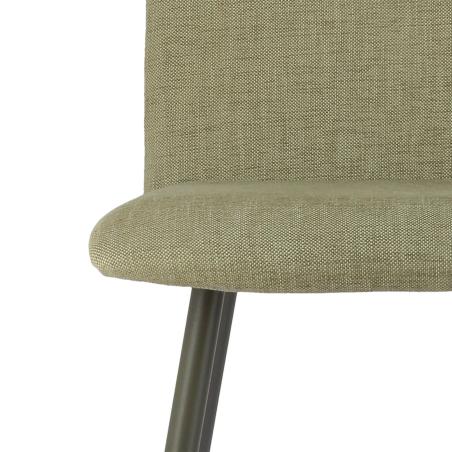 Chaise confortable en tissu gris pour salle à manger - Pisa