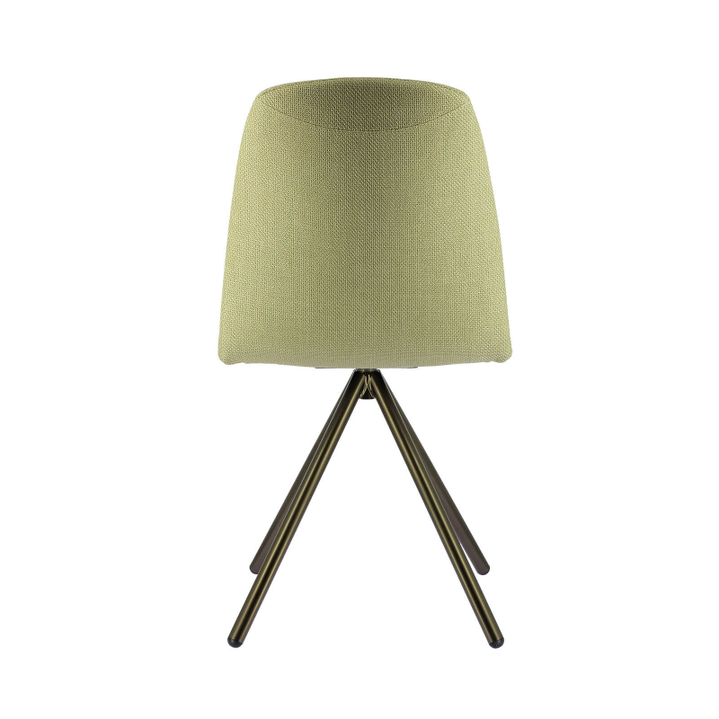 Chaise pivotante en tissu et pieds métal - Genua
