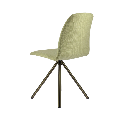 Chaise actuelle pivotante en tissu et pieds métal - Genua