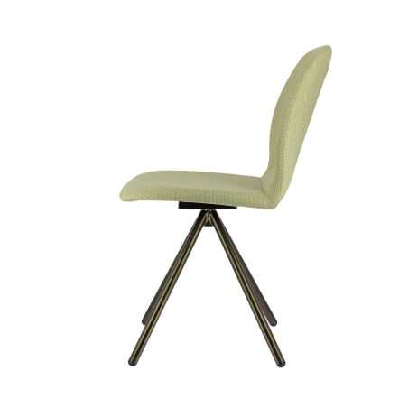 Chaise pivotante en tissu et pieds métal - Genua