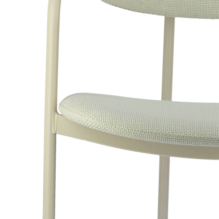 Chaise moderne en tissu avec accoudoirs et pieds en métal - Mirror