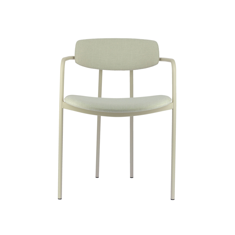 Chaise originale en tissu avec accoudoirs et pieds en métal - Mirror