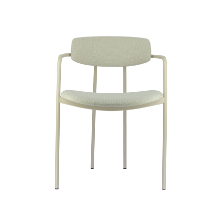 Chaise originale en tissu avec accoudoirs et pieds en métal - Mirror