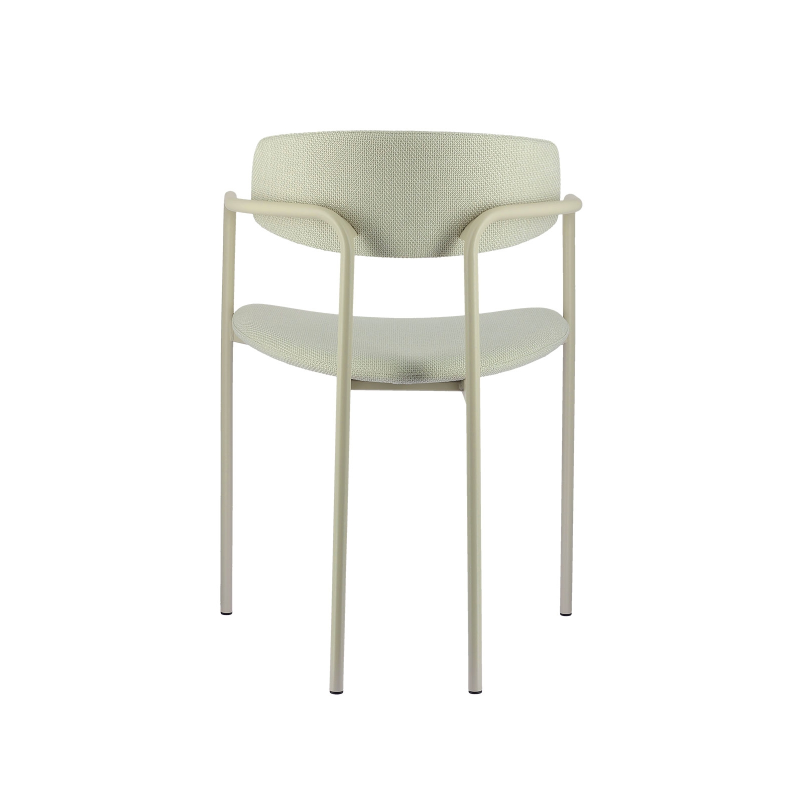 Chaise moderne en tissu avec accoudoirs et pieds en métal - Mirror