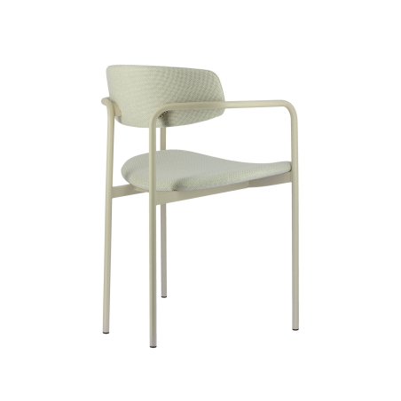 Chaise en tissu avec accoudoirs et pieds en métal - Mirror