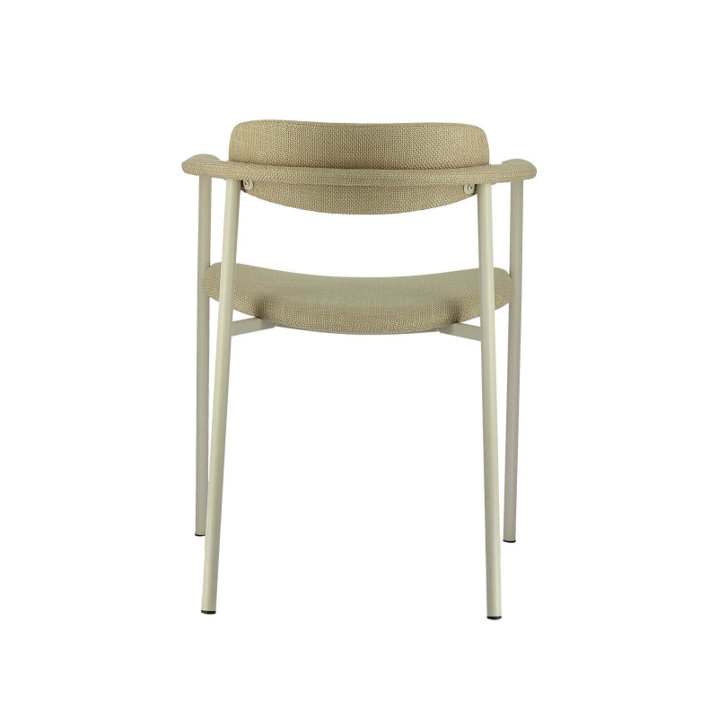 Fauteuil en tissu avec accoudoirs et pieds en métal - Cassis