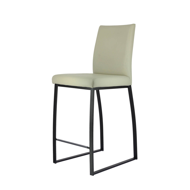 Tabouret moderne avec structure en métal et simili gris - Elite