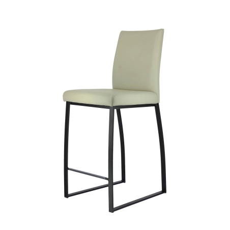 Tabouret moderne avec structure en métal et simili gris - Elite