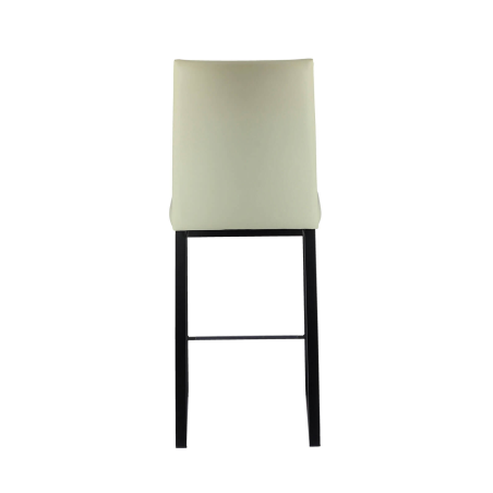 Tabouret en simili gris et métal pour cuisine ou bar - Elite