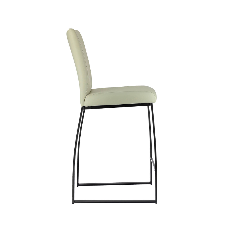 Tabouret snack confortable avec rembourrage gris en simili - Elite