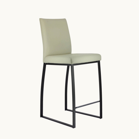 Elite - Tabouret snack rembourré en simili et métal