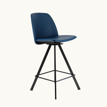 Figaro - Tabouret snack en simili pivotant moderne fabrication belge