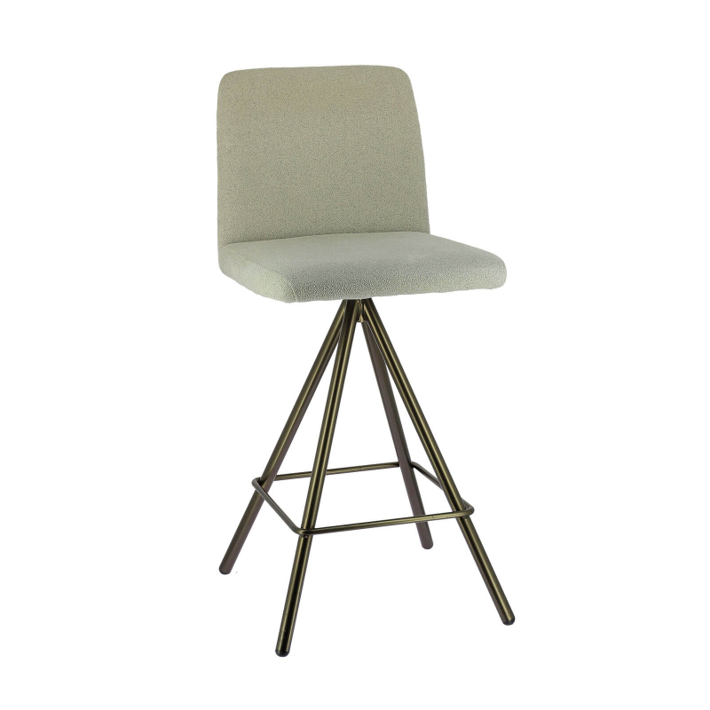Tabouret gris snack pivotant en tissu - BarPinot