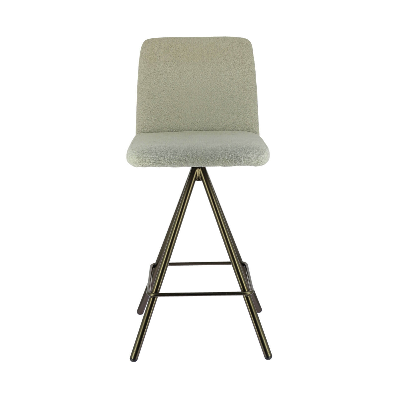 Tabouret snack pivotant en tissu gris - BarPinot