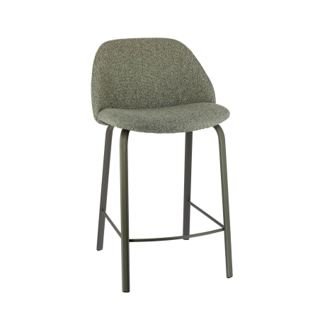 Tabouret snack cosy en tissu avec pieds en métal - Sofia