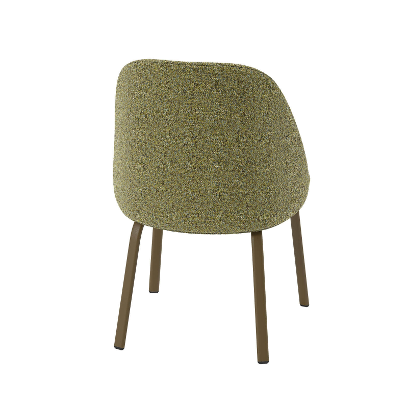 Chaise basse cosy en tissu et en métal - Sofia