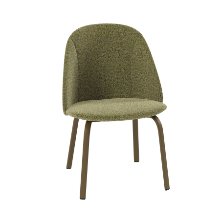 Chaise basse confortable en tissu et en métal - Sofia