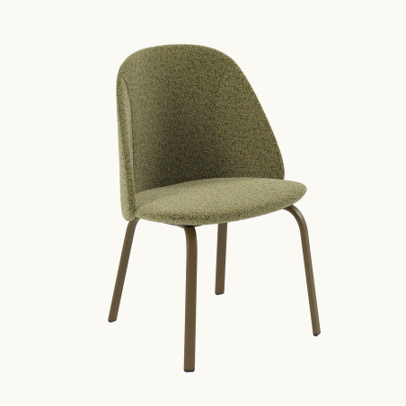 Chaise basse confort en tissu et en acier - Sofia