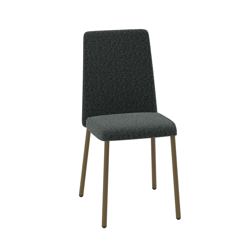 Chaise moderne cosy en tissu et pieds en métal - Pierrot