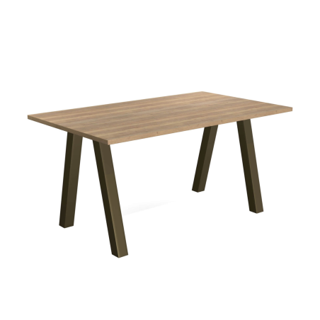 Table moderne rectangulaire en stratifié avec pieds obliques - Veneto