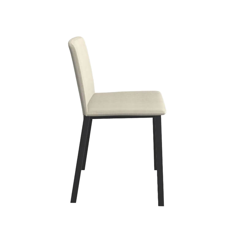 Chaise actuelle tissu beige et pieds métal - Primera
