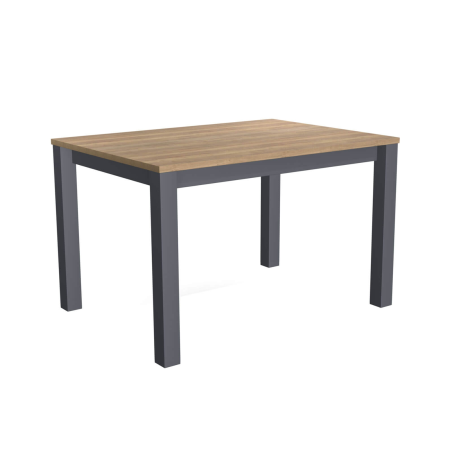 Table rectangulaire en stratifié et pieds métal noirs fabrication belge - Verona