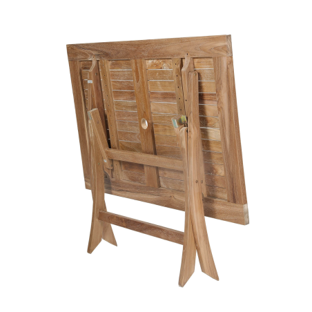 Table de jardin rectangulaire pliante en teck massif - Tanama