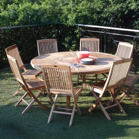 Chaise de jardin pliante en teck massif - Bodini