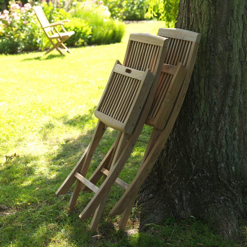 Chaise de jardin pliante en teck massif - Bodini