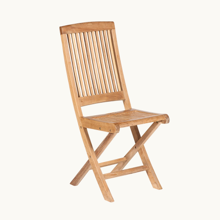 Chaise de jardin pliante en teck massif - Bodini