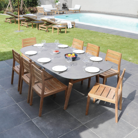 Chaise de jardin en teck massif - ODA