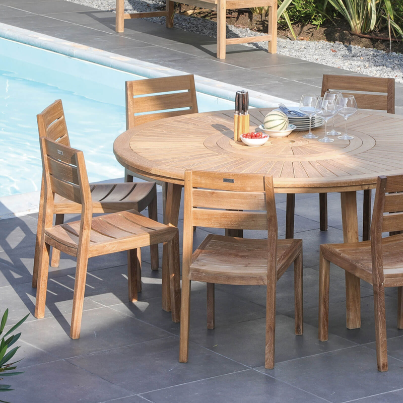 Chaise de terrasse en teck massif - ODA