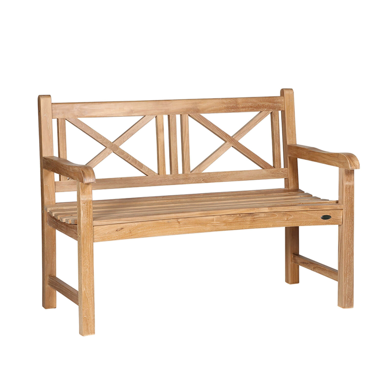 Banc en teck massif 2 personnes avec dossier - Panar