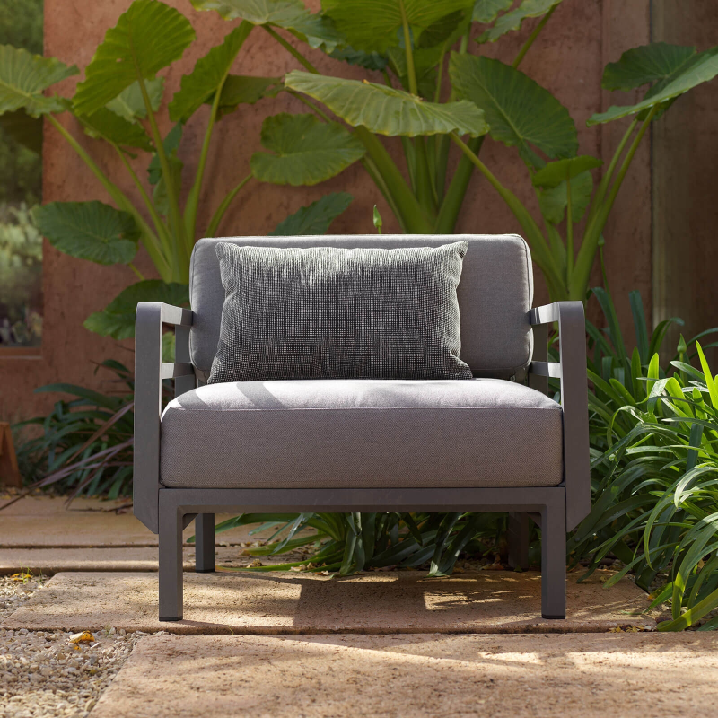 Fauteuil de jardin modulaire gris - Maximo