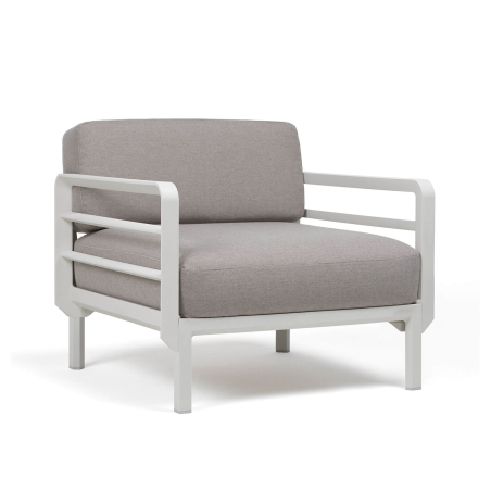 Fauteuil de jardin modulable gris clair - Maximo