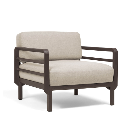 Fauteuil de jardin modulable beige et marron - Maximo