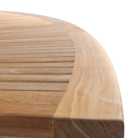 Table de bar de jardin avec rangement pliable en teck massif - Menhir