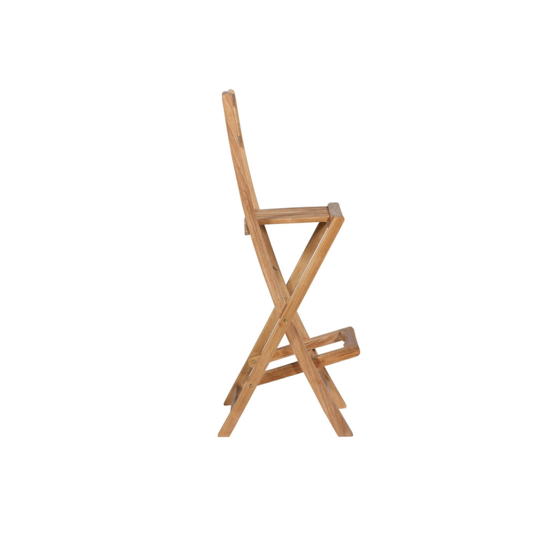 Tabouret de bar pliable en teck massif - Menhir
