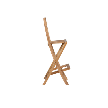 Tabouret de bar pliable en teck massif - Menhir