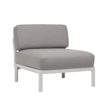Fauteuil extérieur relax sans accoudoirs gris - Maximo