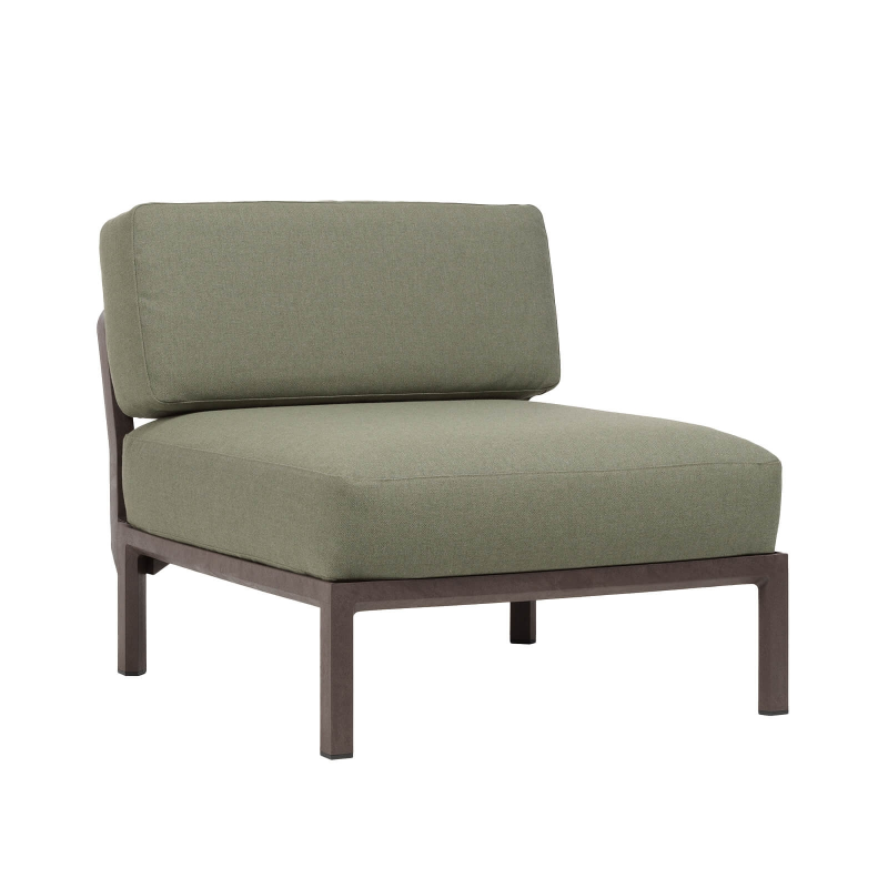 Fauteuil de jardin confortable sans accoudoirs vert - Maximo