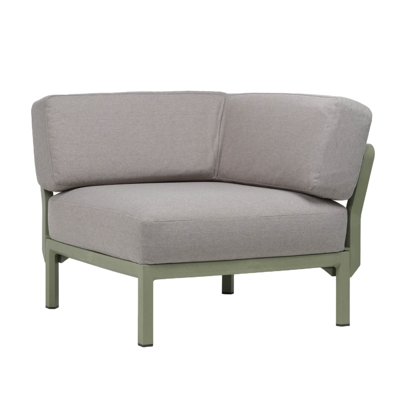 Fauteuil d'extérieur d'angle configurable gris - Maximo elemento